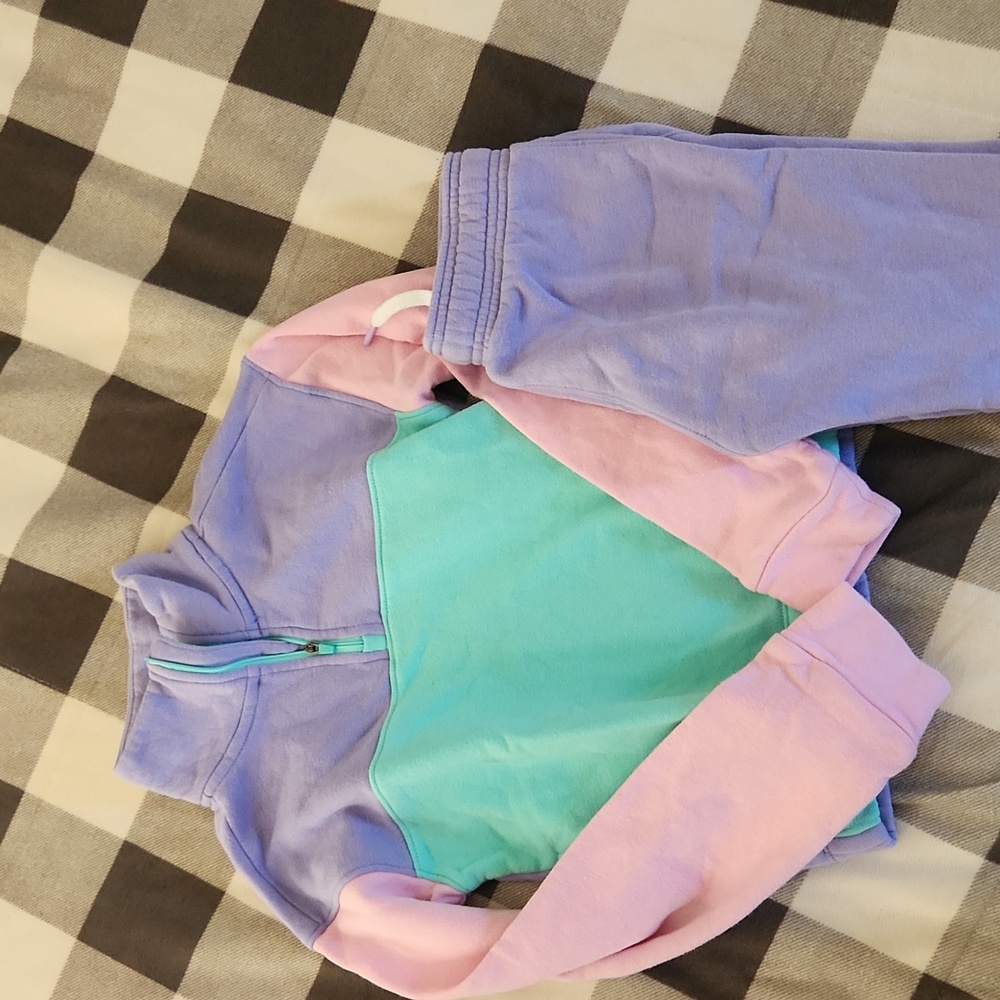tek gear Pastel Purple Pink and Teal Girls Matching Set